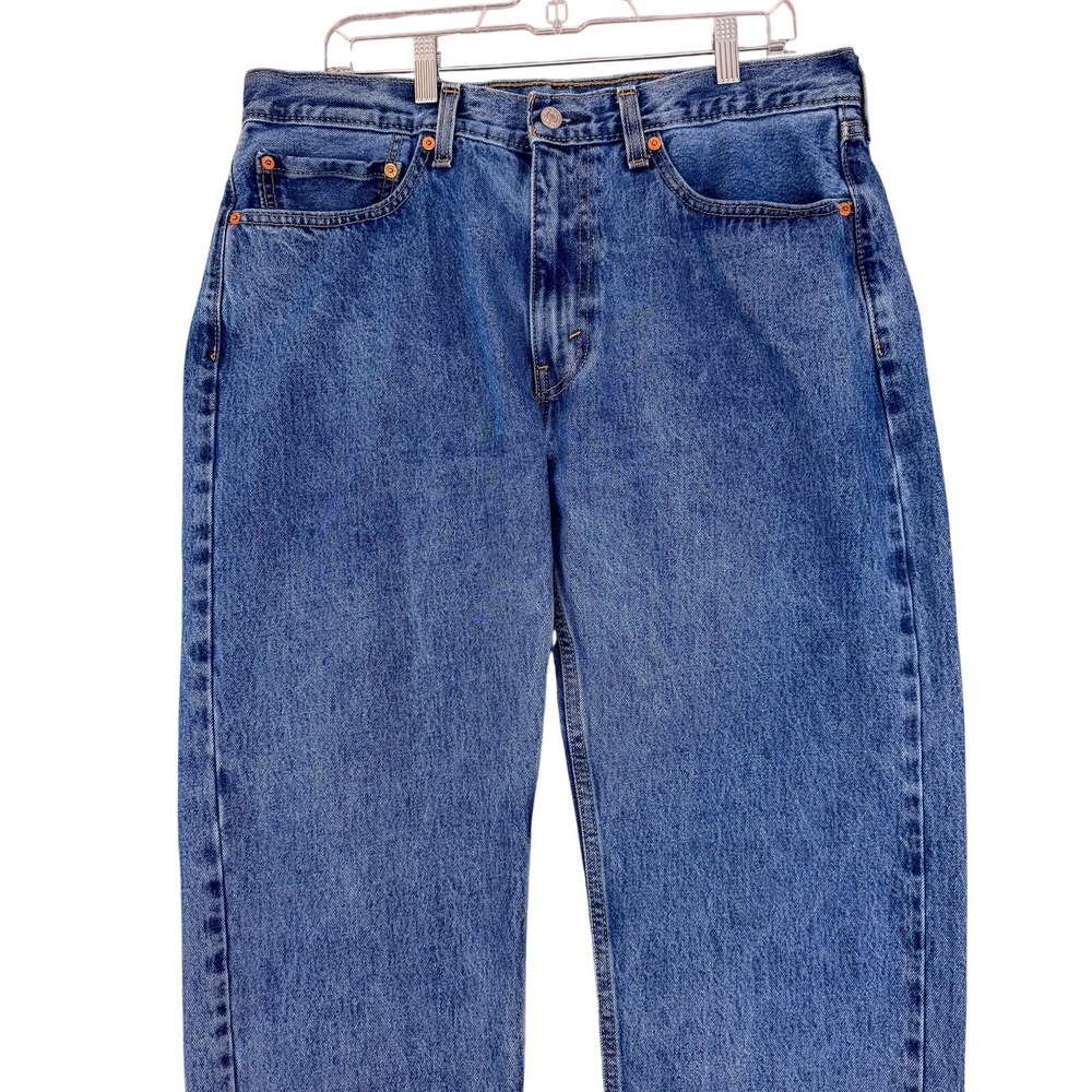 Levis 505 Jeans Mens 36 Blue Medium Wash Straight Leg Classic Denim 36x33